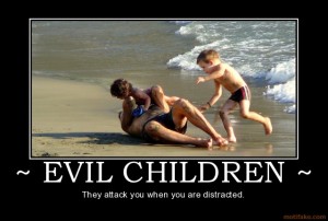 Childrenmotivational Posters on Children Evil Children Attack Distracted Rnr Demotivational Poster